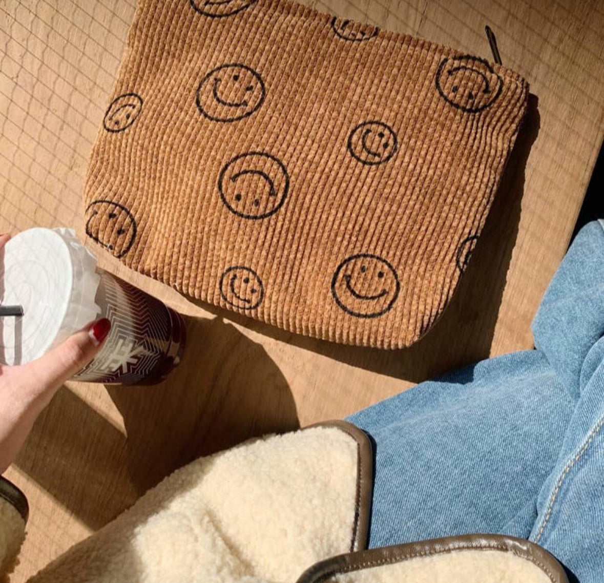 Smiley Face Makeup Bag